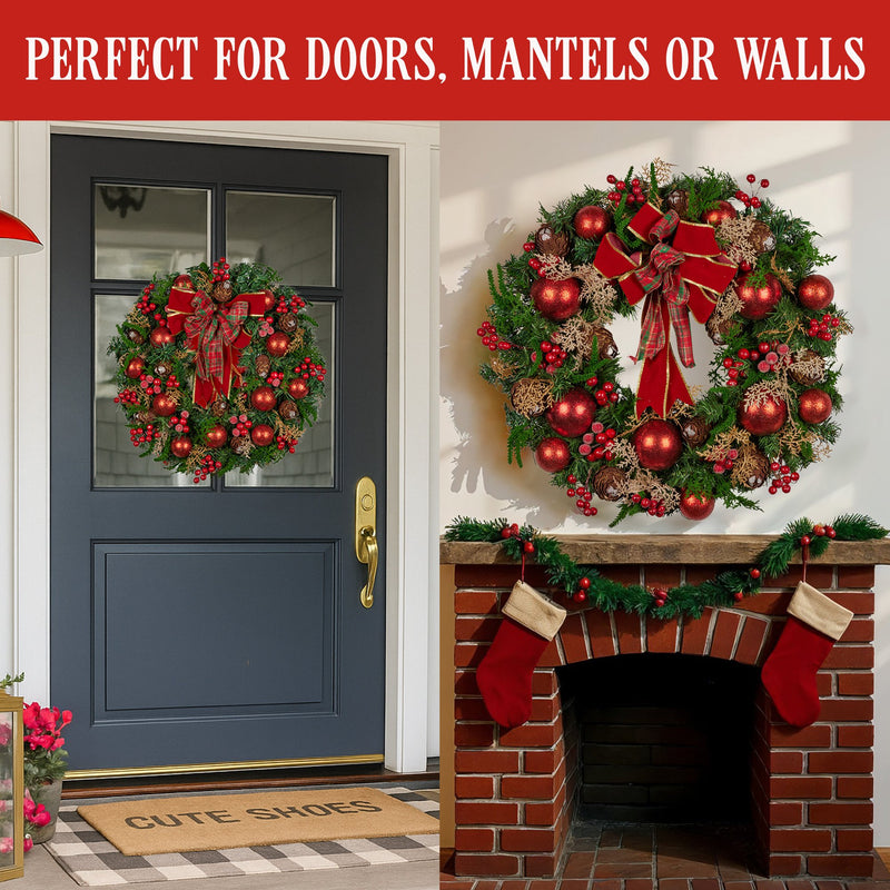 71cm Christmas Wreath – Pre-Festive Door & Wall