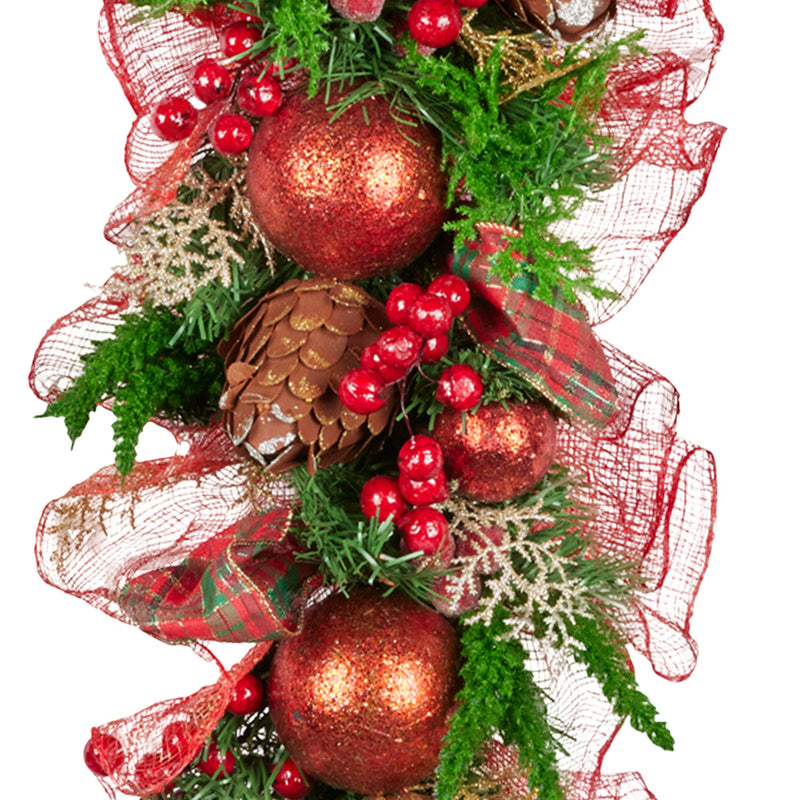 100cm Christmas Garland – Festive Shelf or Banister