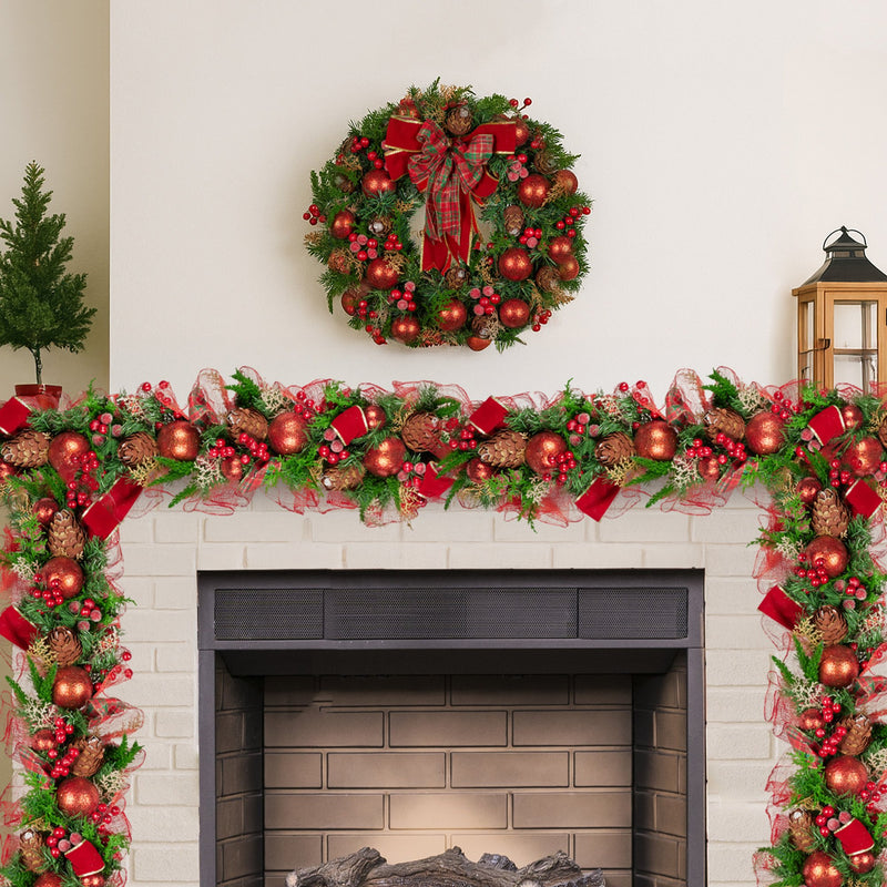 100cm Christmas Garland – Festive Shelf or Banister