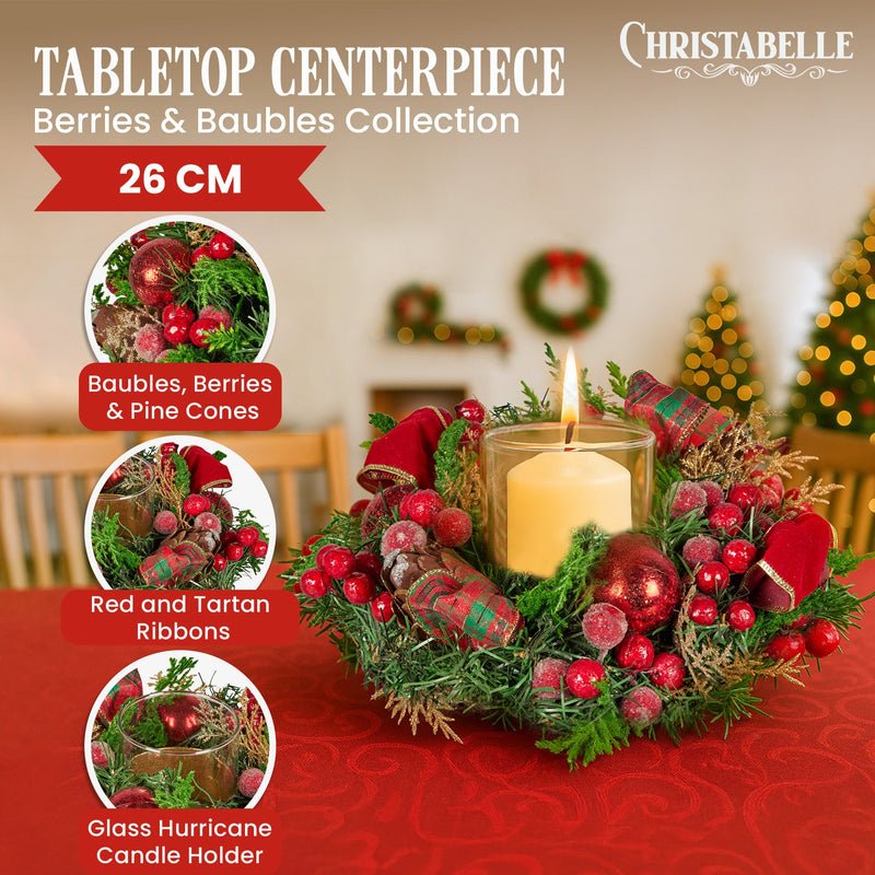 Christabelle 26cm Christmas Centrepiece