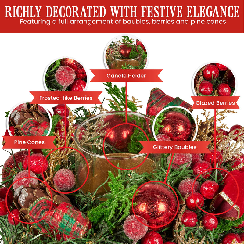 Christabelle 26cm Christmas Centrepiece