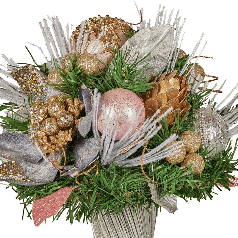 Christabelle 33cm Christmas Bouquet – Festive Floral Arrangement