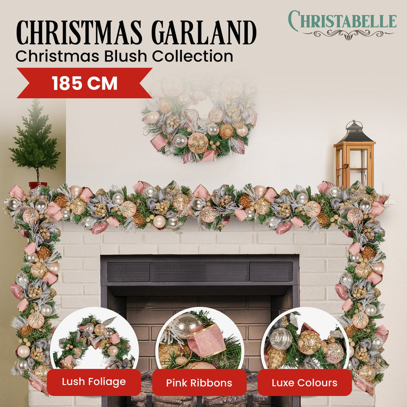 185cm Christmas Garland – Lush Festive Door or Mantel