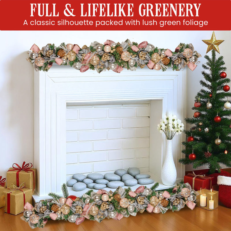 185cm Christmas Garland – Lush Festive Door or Mantel
