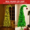 Christabelle 7.5ft Curved Gremlin Tree with Red Bauble & LED Lights
