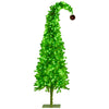Christabelle 7.5ft Curved Gremlin Tree with Red Bauble & LED Lights