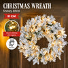 Christabelle 61cm Snowy Atica Pre-Lit Christmas Wreath – Warm White LED