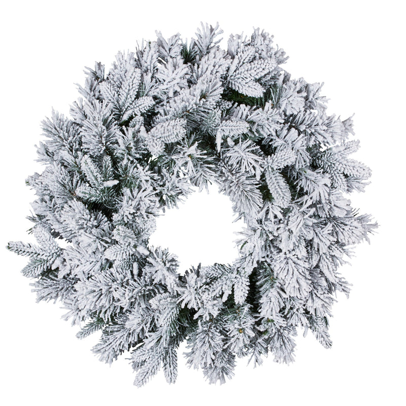 Christabelle 61cm Snowy Atica Pre-Lit Christmas Wreath – Warm White LED