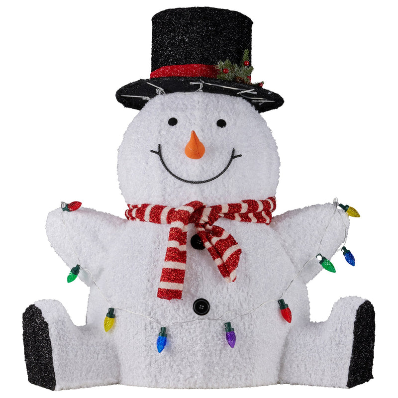 82cm Sitting Snowman Christmas Display
