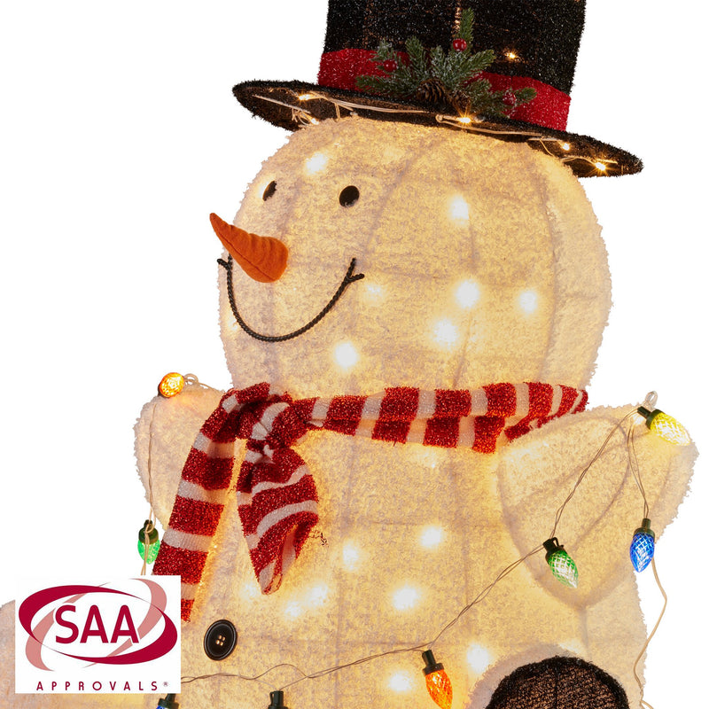 82cm Sitting Snowman Christmas Display