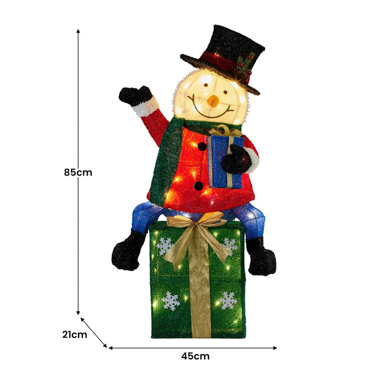 85cm Christmas Snowman On Presents Display