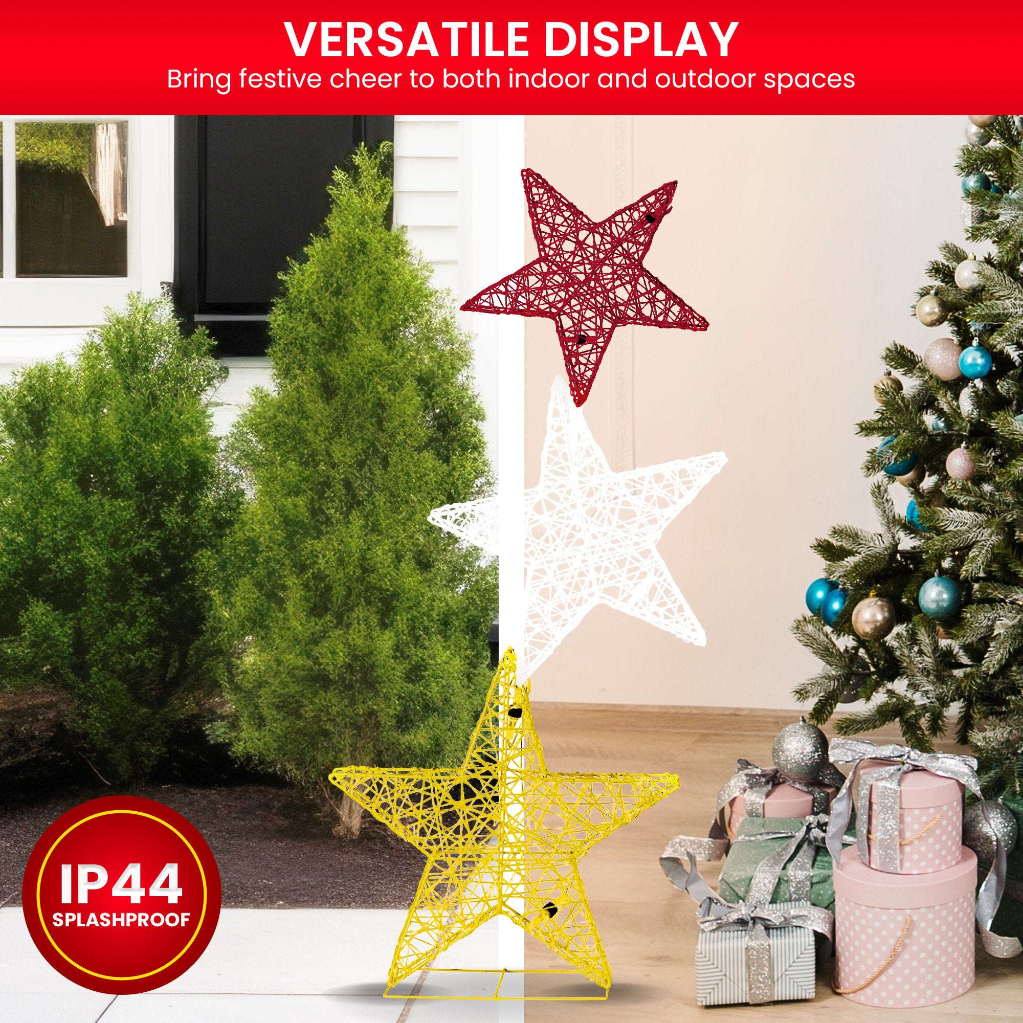 120cm Triple Star Christmas Display décor
