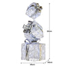 83cm Triple Christmas Silver Giftbox Stack Display with Lights