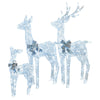 Christabelle 3-Piece LED Acrylic Reindeer Christmas Display Set – Cool White