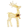 Christmas Reindeer w/ Warm White LEDs & Gold Bow