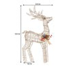 Christmas Reindeer w/ Warm White LEDs & Gold Bow