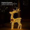 Christmas Reindeer w/ Warm White LEDs & Gold Bow