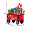 Christmas Cart Display w/ Candy Cane & Presents – LED Lights