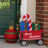 Christmas Cart Display w/ Candy Cane & Presents – LED Lights
