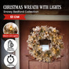 Christabelle 61cm Snowy Wreath – LED Lit
