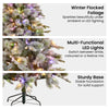 7.5ft Snowy Tree w/ White & Colour Lights