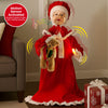 1.1m Musical LED Animated Mrs Claus with Glowing Candle