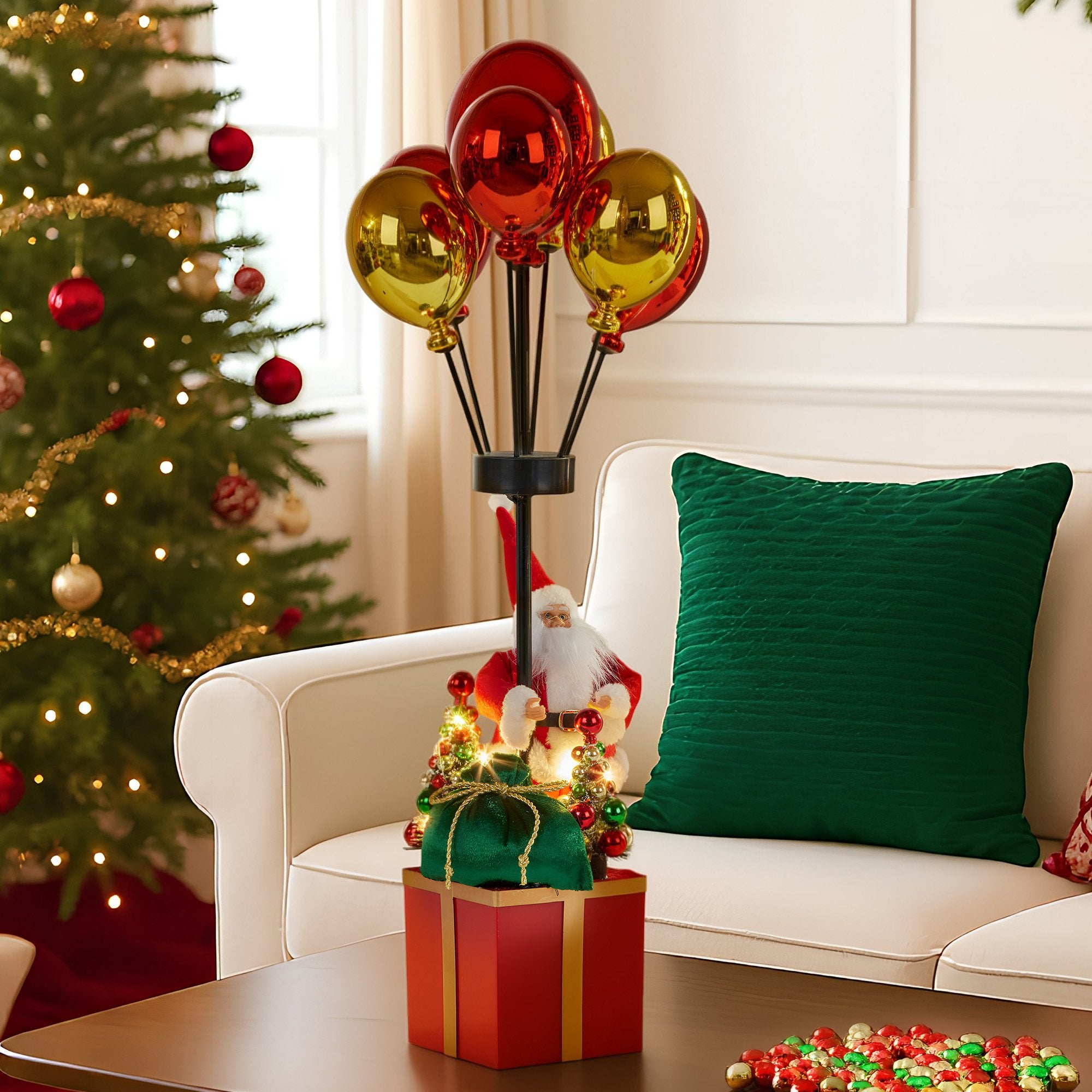 Christabelle 60cm LED Santa with Balloons