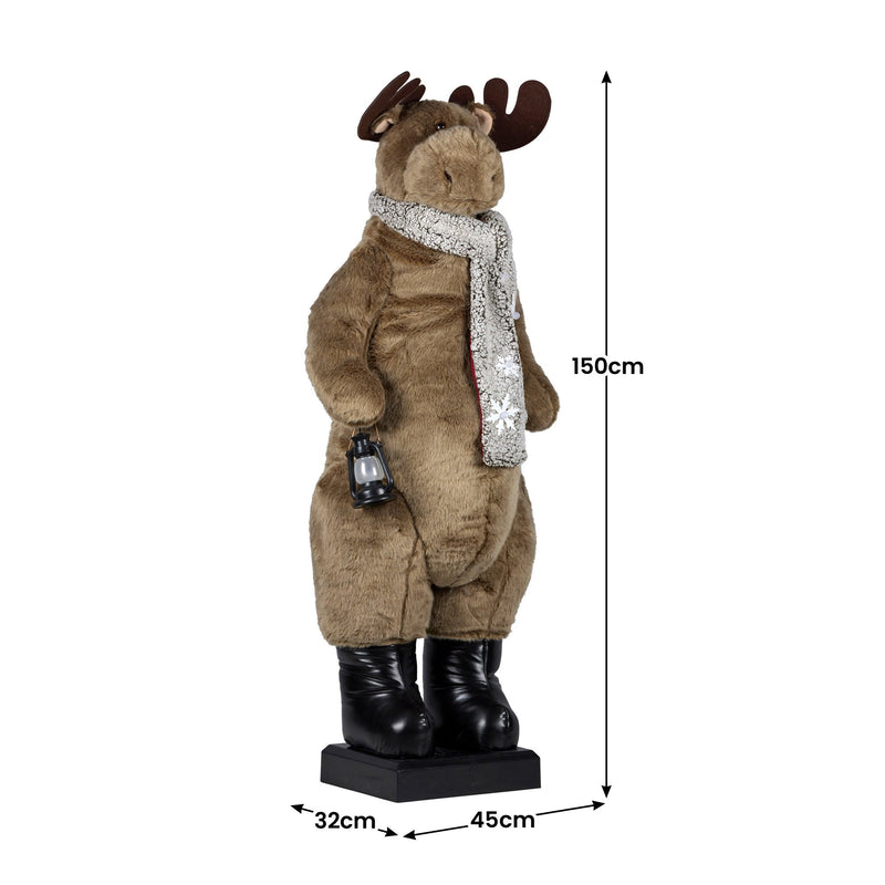 1.5 m LED Animated Moose with Lantern