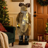 1.5 m LED Animated Moose with Lantern