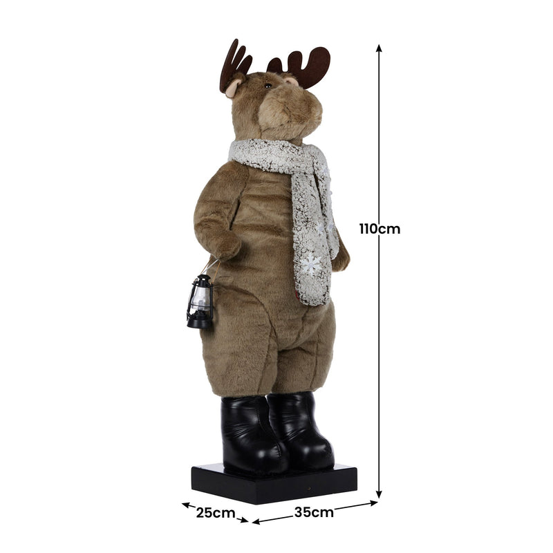 1.1 m LED Animated Moose with Lantern