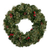 Christabelle Christmas Door Wreath 61cm – Festive Bristle Berry LED Decoration