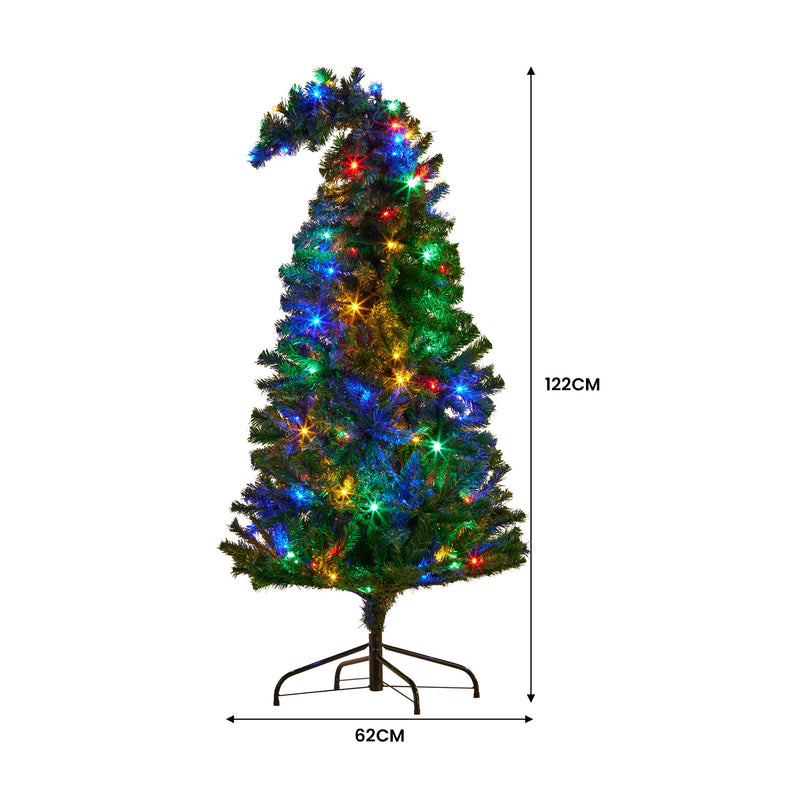 1.2m Curved Multicolour Pre-Lit Christmas Tree – 550 Tips