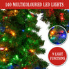1.2m Curved Multicolour Pre-Lit Christmas Tree – 550 Tips