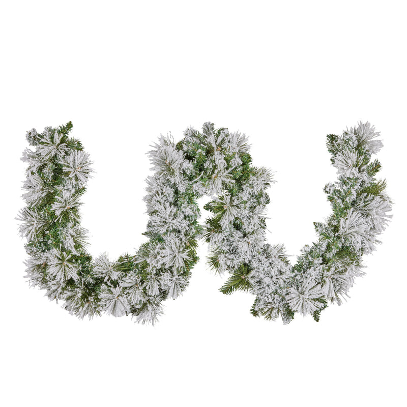 Christabelle 274cm Majestic Snow Pre-Lit Christmas Garland