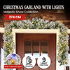 Christabelle 274cm Majestic Snow Pre-Lit Christmas Garland