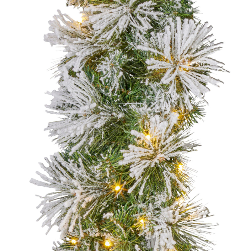 Christabelle 274cm Majestic Snow Pre-Lit Christmas Garland
