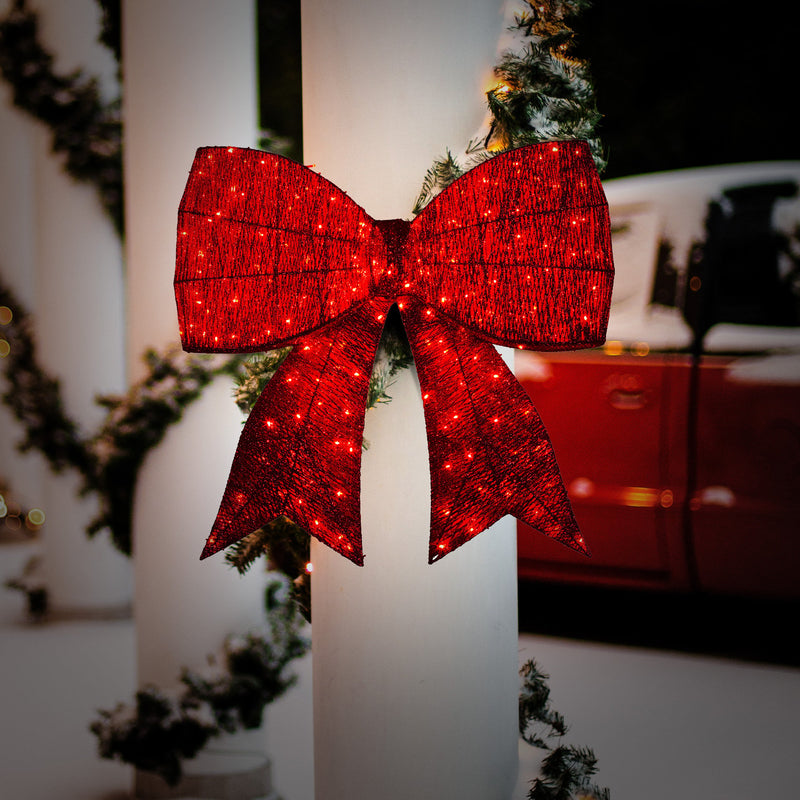 Christa Belle 91cm Christmas Display Bow – LED & Twinkle Lights