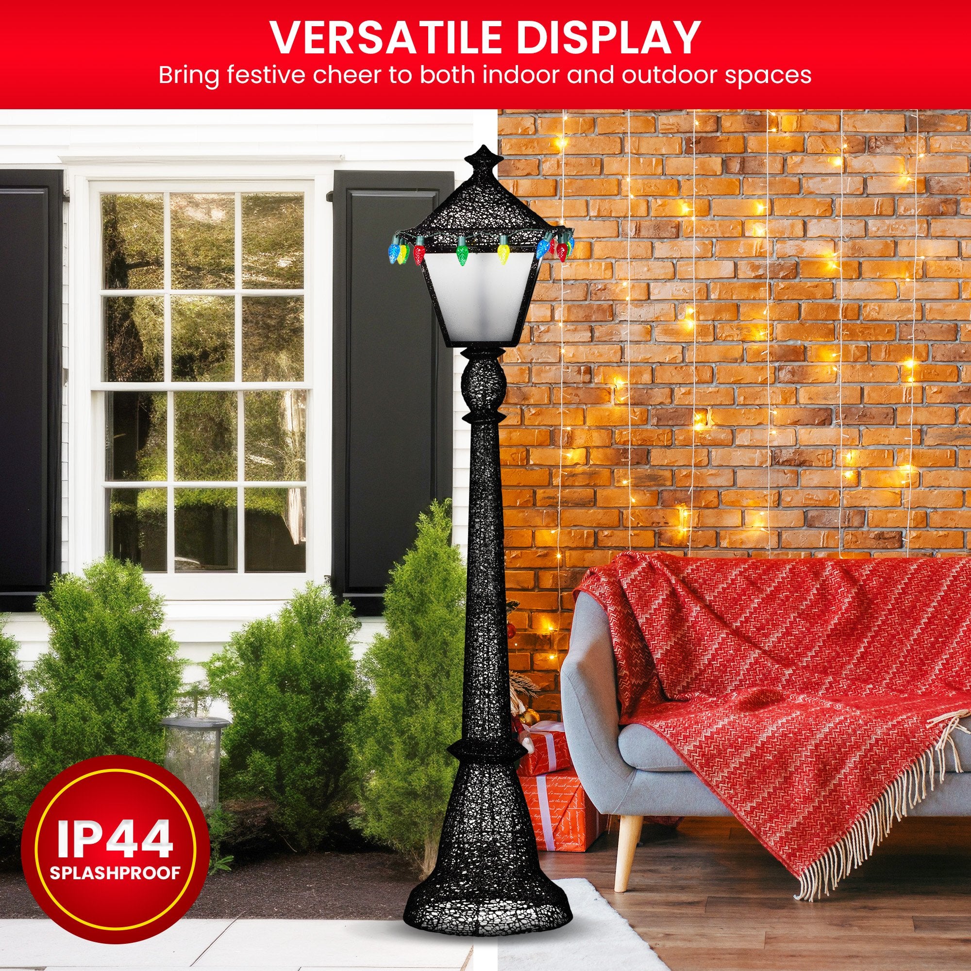 183cm Christmas Lamp Post Display