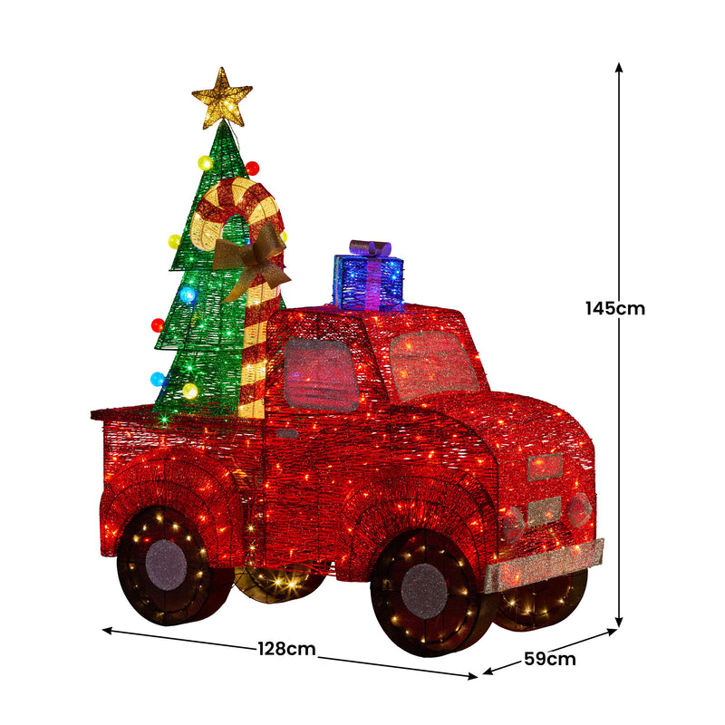 145cm Sparkling Christmas Truck Display with LED Lights