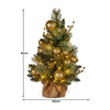 61cm Light-Up Christmas Tree – Gold LEDs, Battery Operated