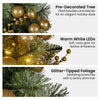 61cm Light-Up Christmas Tree – Gold LEDs, Battery Operated