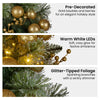 76cm Christmas Wreath with Battery-Operated Warm White Lights