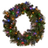 122cm Battery-Operated Split Christmas Wreath – Glittery Gold Pine