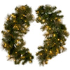 122cm Battery-Operated Split Christmas Wreath – Glittery Gold Pine
