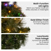 122cm Battery-Operated Split Christmas Wreath – Glittery Gold Pine