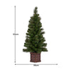 Christabelle 4ft Glittery Gold Pine Christmas Tree with LED Lights