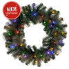 Christabelle 61cm Pre-Lit Gold Christmas Wreath with LED Lights