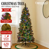 Christabelle 7.5 ft Slim Glittery Gold Pine LED Tree