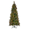 Christabelle 7.5FT Slim Pre-Lit Glitter Gold Christmas Tree LED Lights