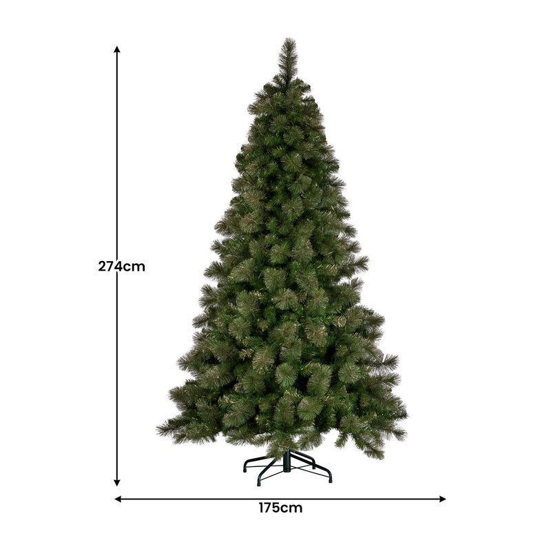 Christabelle 9ft Glittery Gold Christmas Tree with 850 LED Lights